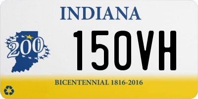 IN license plate 150VH