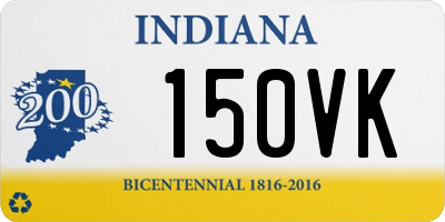 IN license plate 150VK