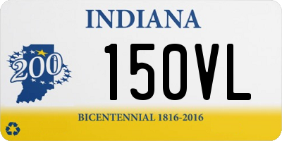 IN license plate 150VL