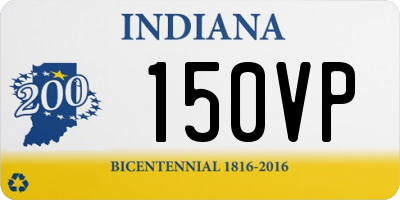 IN license plate 150VP