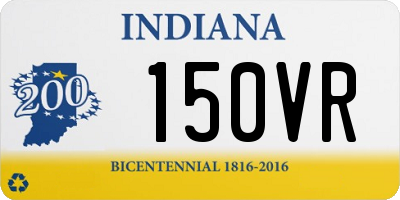 IN license plate 150VR