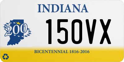 IN license plate 150VX