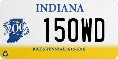 IN license plate 150WD