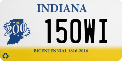 IN license plate 150WI