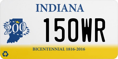 IN license plate 150WR