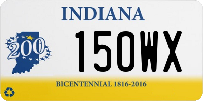 IN license plate 150WX