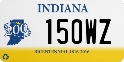 IN license plate 150WZ