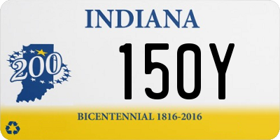 IN license plate 150Y