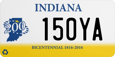 IN license plate 150YA