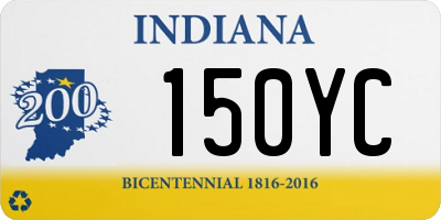 IN license plate 150YC