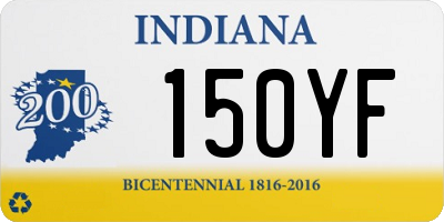 IN license plate 150YF