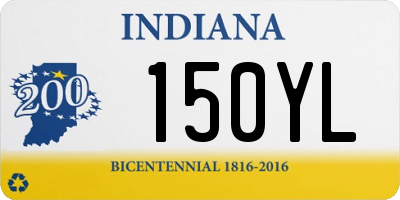 IN license plate 150YL