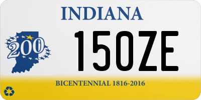 IN license plate 150ZE