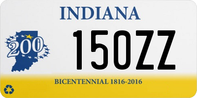 IN license plate 150ZZ