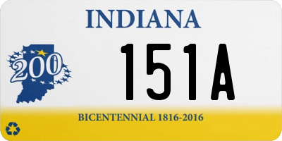 IN license plate 151A