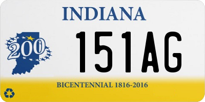 IN license plate 151AG