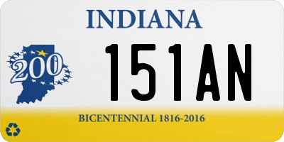 IN license plate 151AN