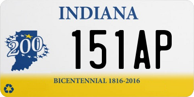 IN license plate 151AP