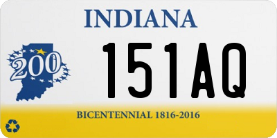 IN license plate 151AQ