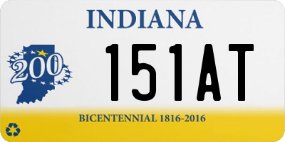 IN license plate 151AT