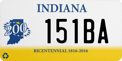 IN license plate 151BA