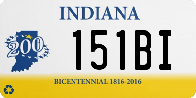 IN license plate 151BI
