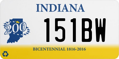 IN license plate 151BW