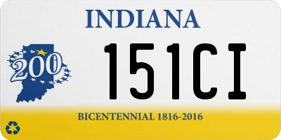 IN license plate 151CI