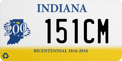 IN license plate 151CM