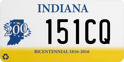 IN license plate 151CQ