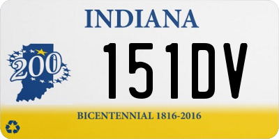 IN license plate 151DV