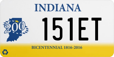 IN license plate 151ET