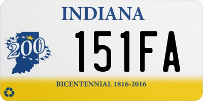 IN license plate 151FA
