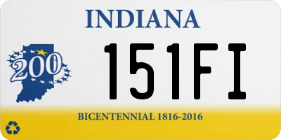 IN license plate 151FI