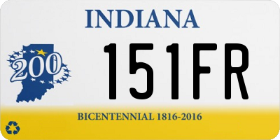 IN license plate 151FR