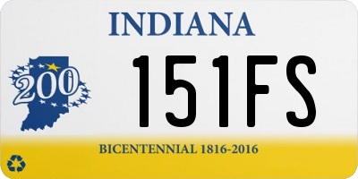 IN license plate 151FS