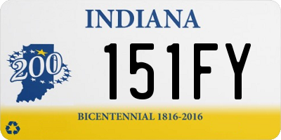 IN license plate 151FY