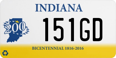 IN license plate 151GD