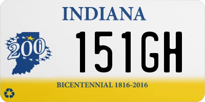 IN license plate 151GH