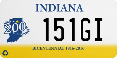 IN license plate 151GI