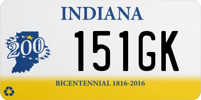 IN license plate 151GK