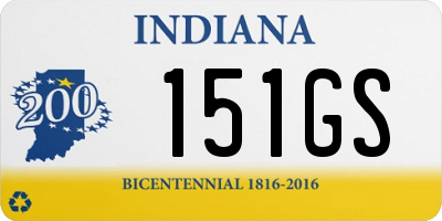 IN license plate 151GS