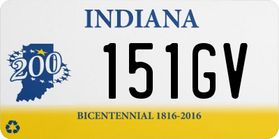 IN license plate 151GV