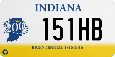 IN license plate 151HB