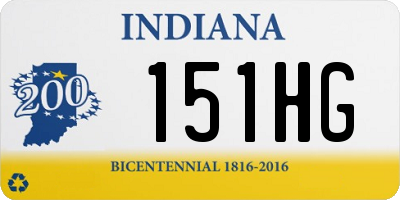 IN license plate 151HG