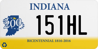 IN license plate 151HL