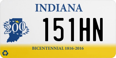 IN license plate 151HN