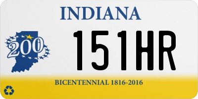 IN license plate 151HR