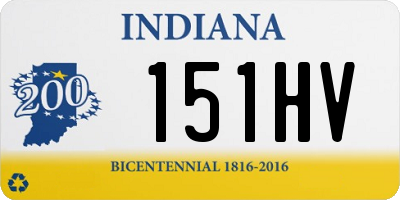 IN license plate 151HV