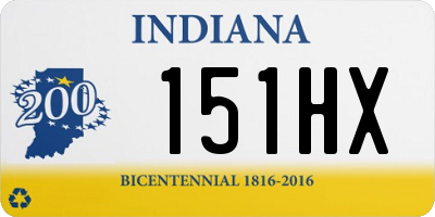 IN license plate 151HX